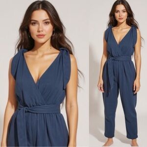 Summersalt Deep Blue Wrap Jumpsuit